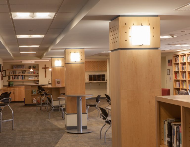 Bishop Stang High School library interior