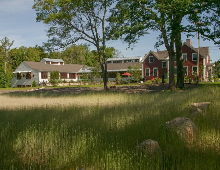 Marion Office Building exterior front from field