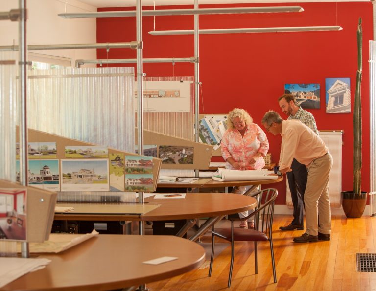 Saltonstall Architects Studio work area and team collaborating